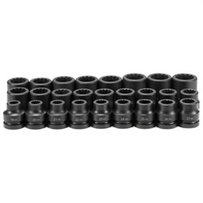 GRE9126M image(0) - Grey Pneumatic 1" Drive 26 Piece Metric Set 19mm to 44mm - 12 Point