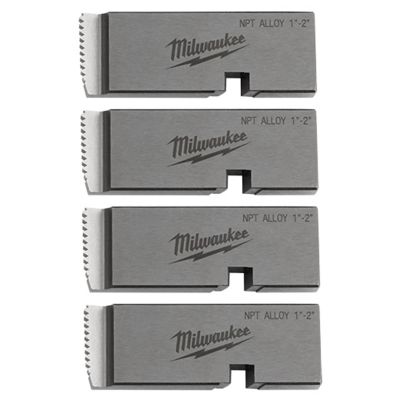 MLW48-36-1202 image(0) - Milwaukee Tool 1 Inch-2 Inch ALLOY NPT Universal Pipe Threading Dies