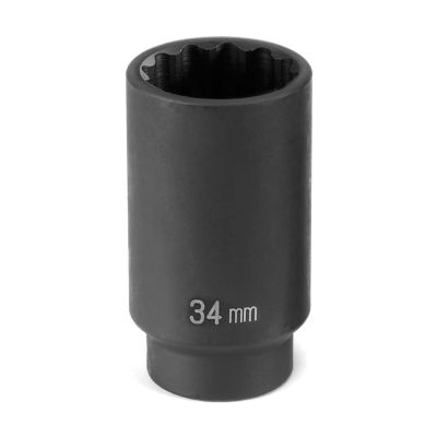 GRE2134MD image(0) - Grey Pneumatic 1/2" Drive x 34mm Deep - 12 Point Socket