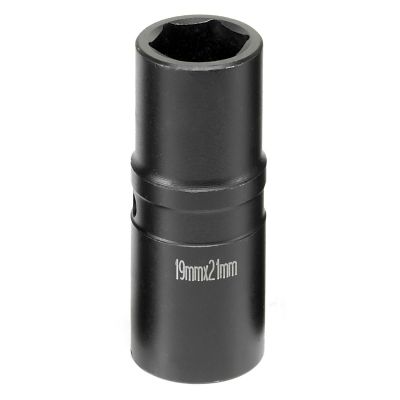 GRE2392D image(0) - Grey Pneumatic 1/2" Drive x 19mm & 21mm Thin-Wall Flip Socket