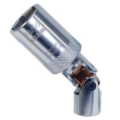 SRRSRSP1316 image(0) - S.U.R.&R. 3/8&rdquo; Drive 13/16" Spring-Return Spark Plug Socket Set makes spark plug removal/replacement easier and faster