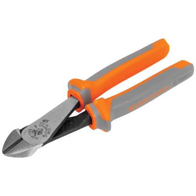 KLE2288RINS image(0) - Klein Tools Diagonal Cutting Pliers, Insulated, High Leverage, 8-Inch