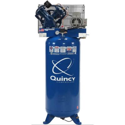 QAC251CS80VCB23 image(0) - Quincy Compressors 5 HP 80 Gallon Two-Stage Vertical 230V 1PH PRO Air Compressor - Model 451CS80VCB
