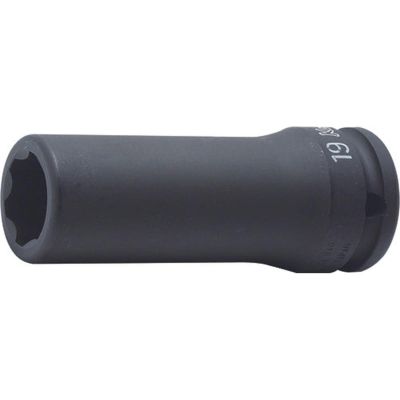 KKN15310M-19 image(0) - Ko-ken USA 15310M-19 5/8 Sq. Dr. Socket 19mm Surface Length 90mm