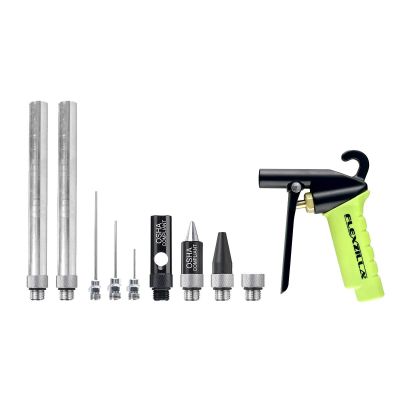 LEGAG1500FZKIT image(0) - Legacy Manufacturing Flexzilla X1 Blow Gun Kit, 10-Piece, ZillaGreen