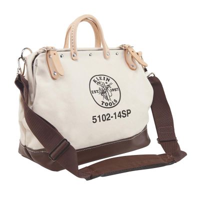 KLE510216SP image(0) - Klein Tools Deluxe Tool Bag, Canvas, 13 Pockets, 16-Inch