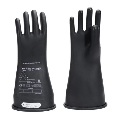 OBRRG-B-C1-R14-11 image(0) - Oberon Gloves - Rubber Electrical - Class 1 - Length: 14" -  Rolled Cuff - Size: X-Large - 11
