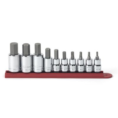 KDT80579 image(0) - GearWrench 10 Piece 3/8 Inch & 1/2 Inch Drive Hex Bit SAE Socket Set