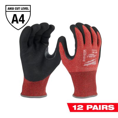 MLW48-22-8946B image(0) - Milwaukee Tool 12 Pair Cut Level 4 Coated Nitrile Dipped Gloves - M