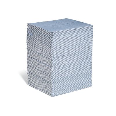 NPGBLU101 image(0) - New Pig Heavy-Weight Blue Absorbent Mat Pad - 15 Inch x 19 Inch - 100 Pack