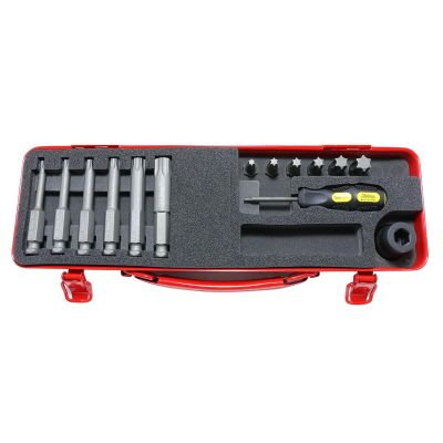 KKN14210T image(0) - Ko-ken USA 14210T 1/2 Sq. Dr. Bit + Bit Holder Set TORX T30-T60  14 pieces
