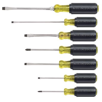 KLE85076 image(0) - Klein Tools Screwdriver Set, Slotted and Phillips, 7-Piece