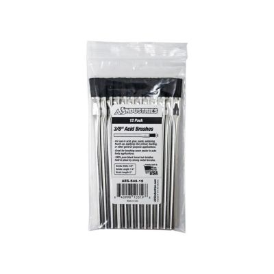 AES546-12 image(0) - AES Industries 546-12 Acid Brush, 6 in OAL, 3/8 in Brush, 100% Pure Black Horse Hair, Electrolytic Tin Handle