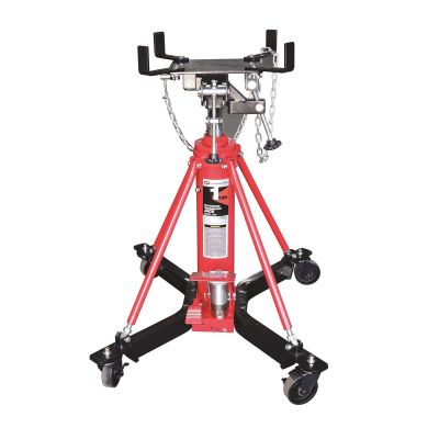 INT3102 image(0) - American Forge & Foundry Transmission Jack - Hydraulic - Telescopic - Two Stage - 2,000 Lbs. Capacity - 37" Min H to 76" High H - Manual Foot Pedal - Double Pump Quick Lift