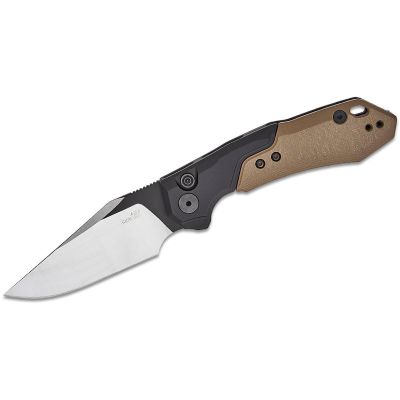 KER7851 image(0) - Kershaw Launch 19 Automatic Push-Button Lock Clip Point Blade EDC Folding Knife - Earth Brown and Black - $1000 Min Vendor Direct Auto Knives Only. Cannot Ship to CA, CT, DE, MN. Contact Sales Rep.