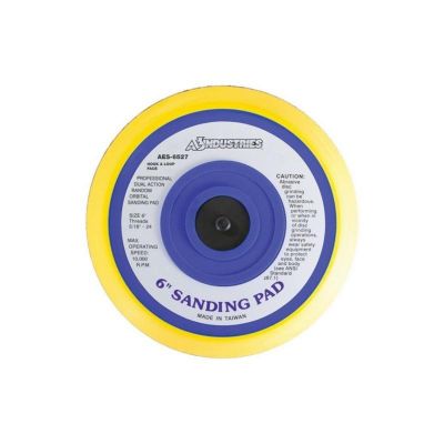 AES6527 image(0) - AES Industries 6527 Pro-Series Tapered Sanding Pad, 6 in Dia, 5/16-24 Arbor