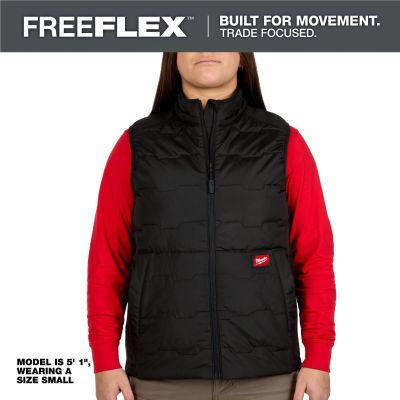 MLWF350B-XL image(0) - Milwaukee Tool Womens FREEFLEX Lightweight Insulated Vest Black XL