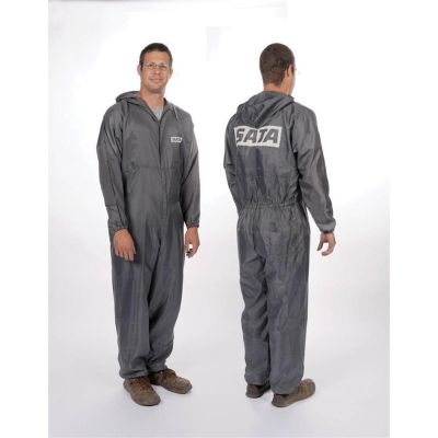 SAT520052G image(0) - SATA Spray Equipment  Dan-Am 520052G Paint Suit, Small, Gray, Elastic Waist