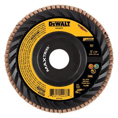 DWTDWA8366TR image(0) - DEWALT HP MAXTRIM Trimmable Backer Flap Disc
