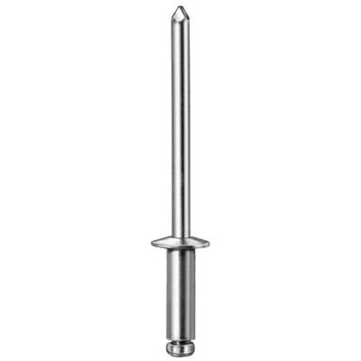 AVC8301 image(0) - AUVECO 8301 Dome Head Blind Pan-L Rivet, 3/16 in Dia x 9/16 in L x 1/4 to 3/8 in Grip Range, Aluminum, Silver