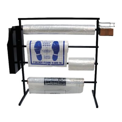 DOWDS-4 image(0) - John Dow Industries DS-4 Interior Protection Floor Dispenser Rack - 4-Bar Steel Rack for Seat Covers, Floor Mats and Parts Bags