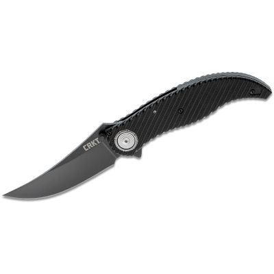 CRK2640 image(0) - CRKT (Columbia River Knife) Clever Girl D2 Titanium Nitride Plain Blade Folding Knife with Deadbolt Lock G10 Handle - Black