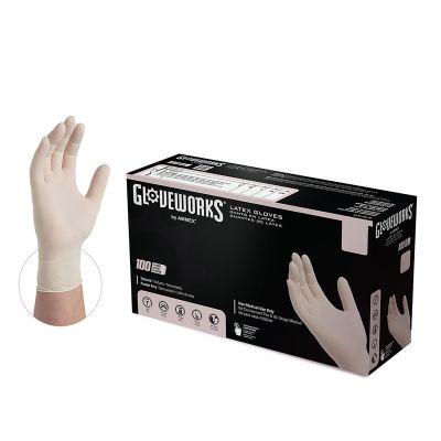 AMXTLF46100 image(0) - Gloveworks L Powder Free Textured Latex Gloves