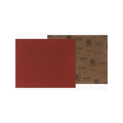 INA6-600 image(0) - Indasa USA,Inc. Medallion 6-600 Rhynowet Red Line XL Full Sanding Sheet, 11 in L x 9 in W, 600 Grit