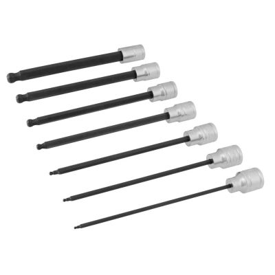 WLMW38751 image(0) - Wilmar Corp. / Performance Tool 7 Piece 3/8" Drive Metric Hex Bit Socket Set