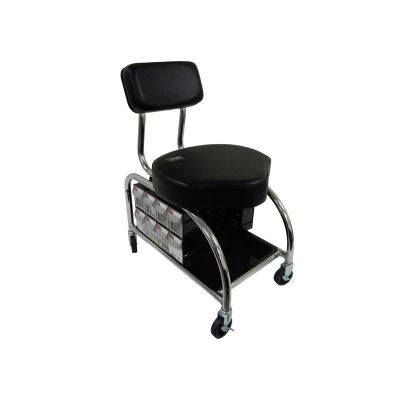 LDS1011108 image(0) - ShopSol Heavy Duty 450 Pound Capacity Tool Trolley with Backrest and 16 Flip-Out Small Parts Storage Bins