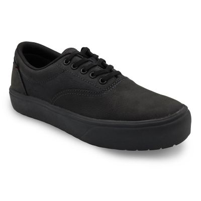 FSIAW4024-14EE image(0) - AIRWALK CRUZ Leather Soft Toe - Men's - SFT|EH|SR|SF - Triple Black - Size: 14 - EE - (Extra Wide)