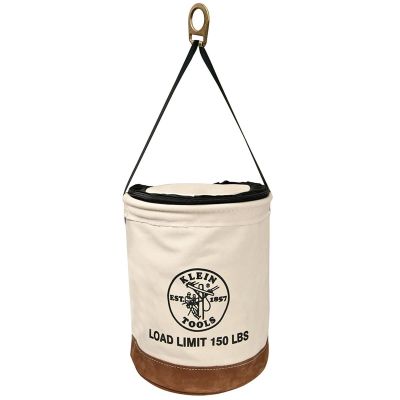 KLE5104FR image(0) - Klein Tools Canvas Bucket, Flame-Resistant, 12-Inch