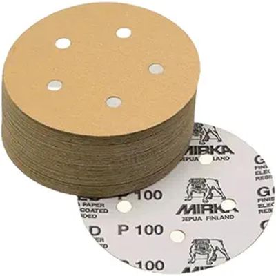 MRK24342080 image(0) - Mirka Abrasives Iridium 24-342-080 Semi-Open Coated Abrasive Disc, 6 in Dia, Aluminum Oxide/Ceramic Abrasive, Gray