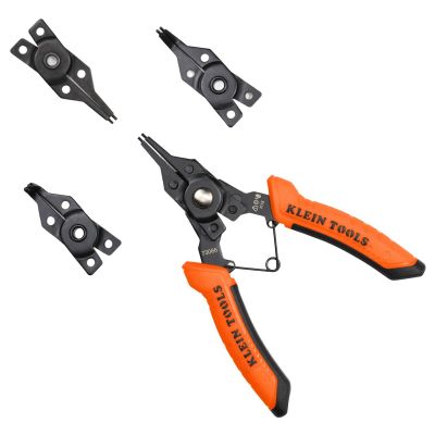 KLE73066 image(0) - Klein Tools 6-in-1 Interchangeable Snap Ring Pliers