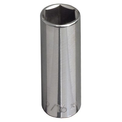 KLE65715 image(0) - Klein Tools 11/16-Inch Deep 6 Point Socket, 3/8-Inch Drive