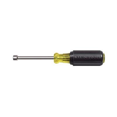 KLE63012M image(0) - Klein Tools Nut Driver, 1/2-Inch Magnetic Tip, 3-Inch Shaft