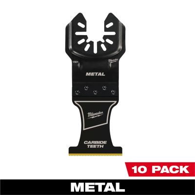 MLW49-25-1509 image(0) - Milwaukee Tool MILWAUKEE&reg; OPEN-LOK 1-3/8" Carbide Teeth Metal Multi-Tool Blades 10PK