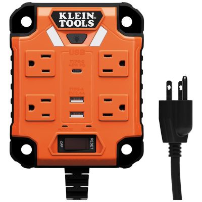 KLE29601 image(0) - Klein Tools PowerBox 1, Magnetic Mounted Power Strip with Integrated LED Lights