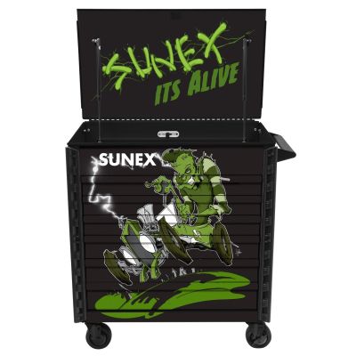 SUN8056FDBKALIVE image(0) - SUNEX Tony Squindo It's Alive Full Drawer Service Cart - Black