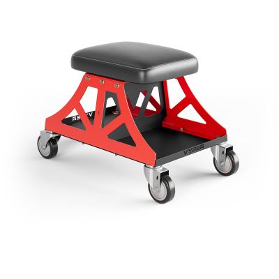 VYPLP-B-R image(0) - Vyper Industrial 400 lb Capacity Low Pro Shop Chair - Black/Red