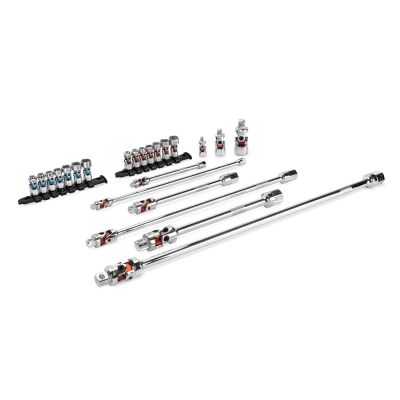 TIT85499 image(0) - Titan 23 pc. Auto-Flex&trade;� Socket and Extension Set