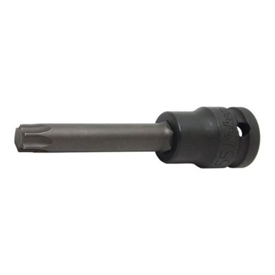 KKN14025-100-T55 image(0) - Ko-ken USA 14025.100-T55 1/2 Sq. Dr. Bit Socket TORX T55 Length 100mm