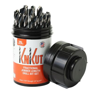 KNK29KK5DB image(0) - KnKut KnKut 29 Piece Drill Buddy Jobber Length Drill Bit Set 1/16"-1/2" by 64ths