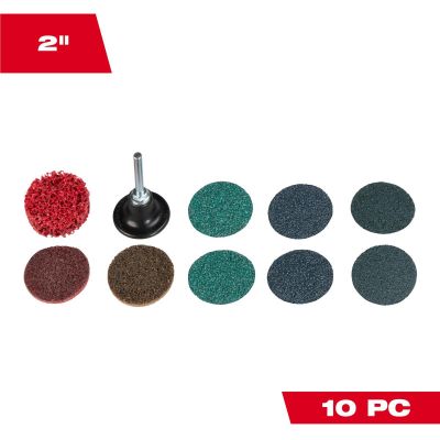 MLW49-92-9000 image(0) - Milwaukee Tool 10 Piece 2 Inch Quick Change Disc Kit