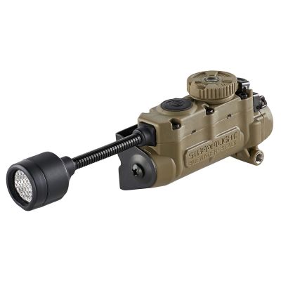 STL14306 image(0) - Streamlight Sidewinder Stalk - Includes Helmet Clip (Attached to Light), (1) CR123A & "AA" Alkaline Battery - Box - Coyote
