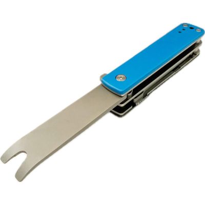KTI70030EB image(0) - KTI 2 in 1 Folding Multi Tool-Carbide Scraper and Clip Lifter - Electric Blue