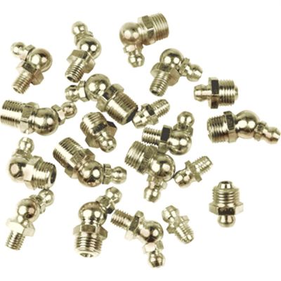 WLMW54242 image(0) - Wilmar Corp. / Performance Tool 10 pk. 1/8 NPT 45 Deg. Grease Fitting