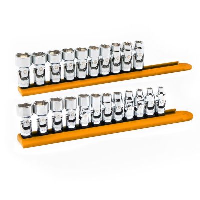 KDT86539 image(0) - GearWrench 22 Piece 1/4 Inch and 3/8 Inch Drive 6 Point Metric Flex Socket Set