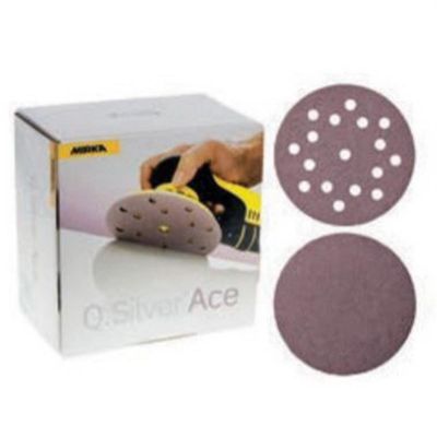 MRK2C622800 image(0) - Mirka Abrasives Q.Silver Micro 2C622800 2C Series Semi-Open Coated Grip-On Sanding Disc, 6 in, P800 Grit