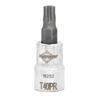 MAY16252 image(0) - Mayhew Mayhew T40IPR Tamper Torx Plus&reg; Short Insert Socket Bit, 3/8-Inch Drive